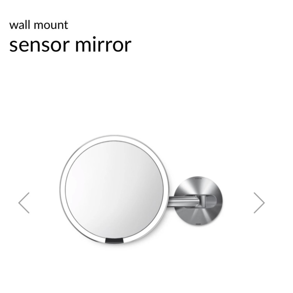 simplehuman Wall Mount Sensor mirror - New In Box